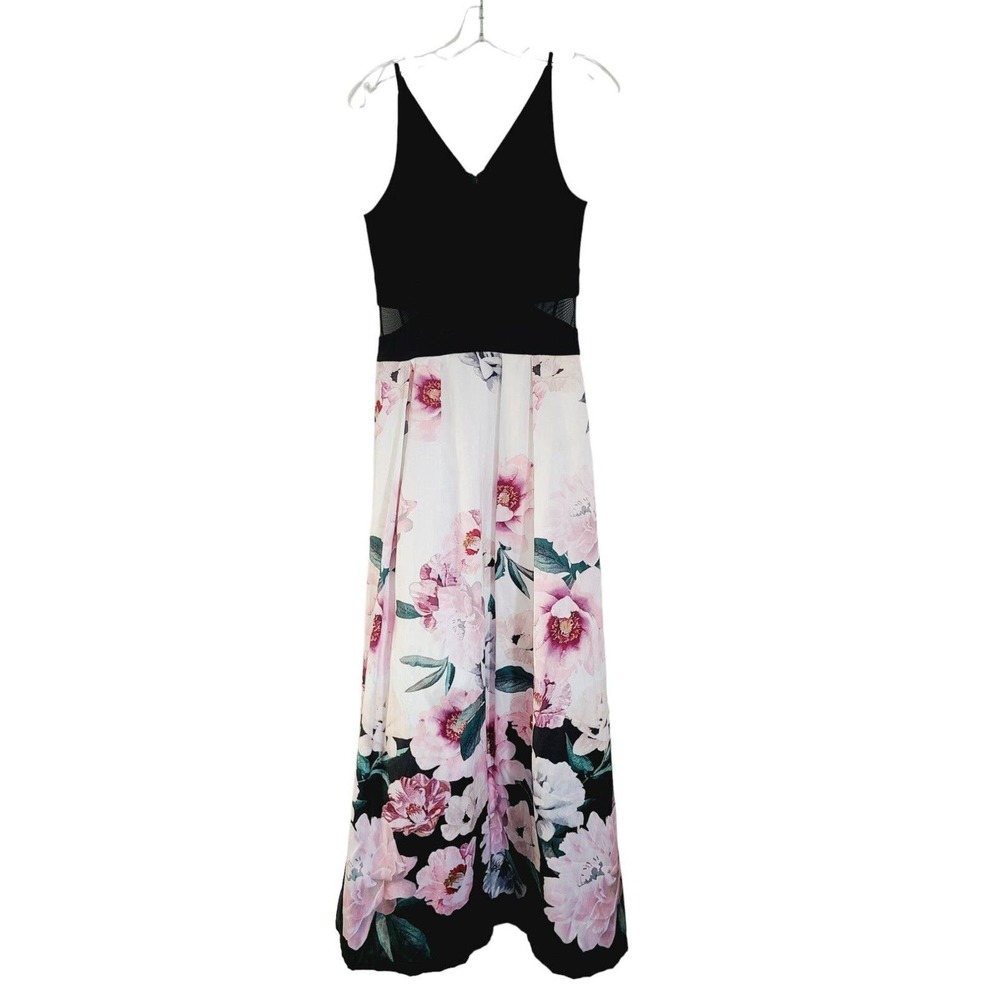 Xscape Deep V Neck High‎ Low Hem Gown Dress Size 8